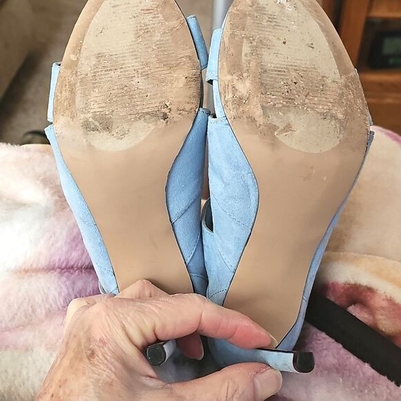 Madden Girl Strappy Sandals Blue Suede Look Size 8.5 - Picture 6 of 6